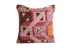 Colorful Ethnic Anatolian Square Killim Pillow 495-18