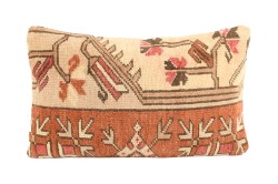 Terra-Cotta Ethnic Anatolian Rectangle Vintage Pillow 504-13