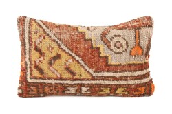 Cream,  Ethnic Anatolian Rectangle Vintage Pillow 504-14