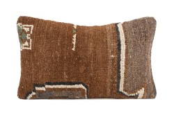 Brown Ethnic Anatolian Rectangle Vintage Pillow 504-39