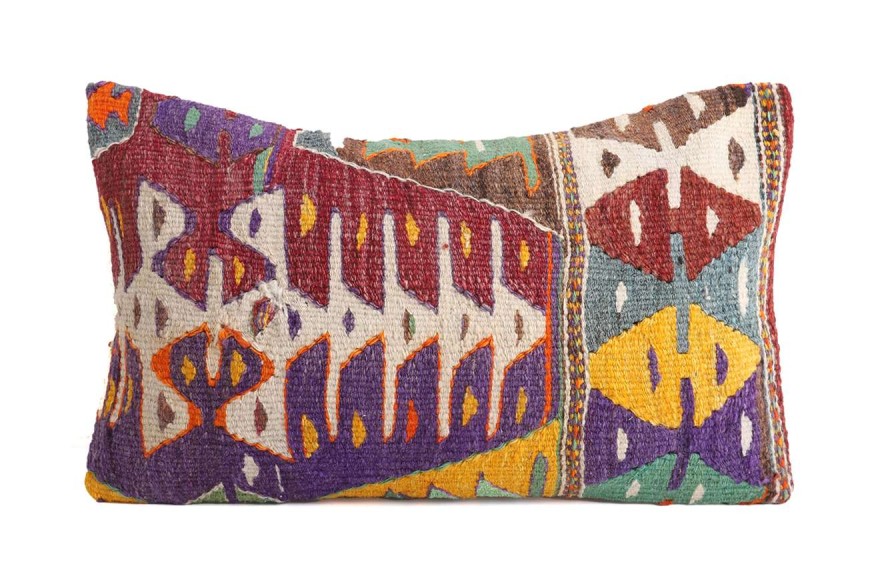 Colorful Ethnic Anatolian Square Killim Pillow 505-11