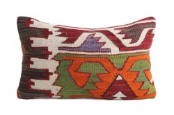 Colorful Ethnic Anatolian Square Killim Pillow 505-19