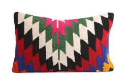 Colorful Ethnic Anatolian Square Killim Pillow 505-21