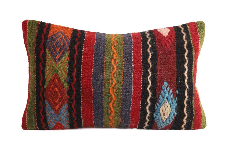 Colorful Ethnic Anatolian Square Killim Pillow 505-24
