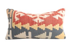 Colorful Ethnic Anatolian Square Killim Pillow 489-7