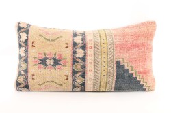 Colorful Ethnic Anatolian Rectangle Vintage Pillow 490-5