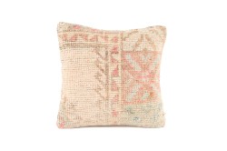 Cream Ethnic Anatolian Square Vintage Pillow 520-1