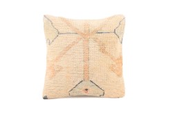 Cream Ethnic Anatolian Square Vintage Pillow 520-3