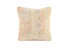 Cream Ethnic Anatolian Square Vintage Pillow 520-4