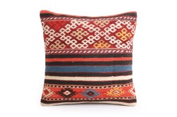 Colorful Ethnic Anatolian Square Killim Pillow 491-15