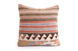 Colorful Ethnic Anatolian Square Killim Pillow 491-16