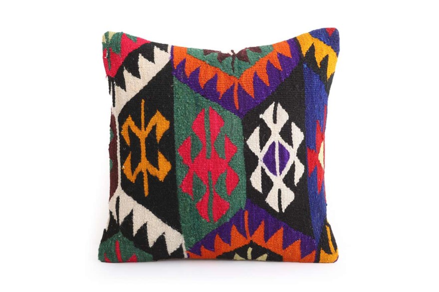 Colorful Ethnic Anatolian Square Killim Pillow 491-32