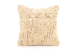 Cream, Bey  Ethnic Anatolian Square Vintage Pillow 494-18