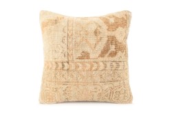 Cream, Bey Ethnic Anatolian Square Vintage Pillow 494-28