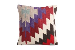 Colorful Ethnic Anatolian Square Killim Pillow 495-16