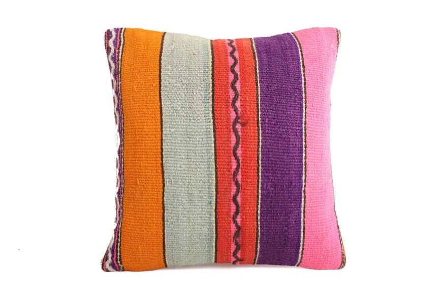 Colorful Ethnic Anatolian Square Killim Pillow 495-19