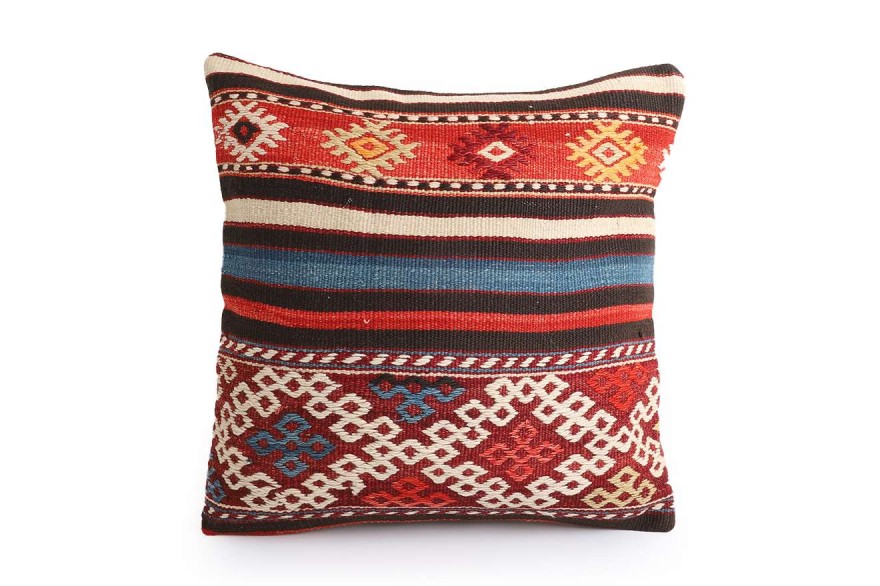 Colorful Ethnic Anatolian Square Killim Pillow 495-37