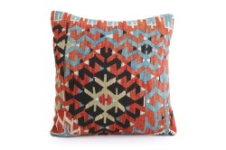 Colorful Ethnic Anatolian Square Killim Pillow 495-39