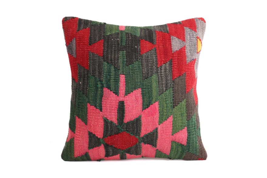 Colorful Ethnic Anatolian Square Killim Pillow 495-14