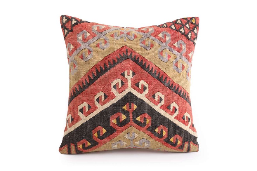 Colorful Ethnic Anatolian Square Killim Pillow 495-43