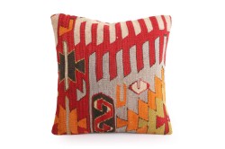 Colorful Ethnic Anatolian Square Killim Pillow 495-44