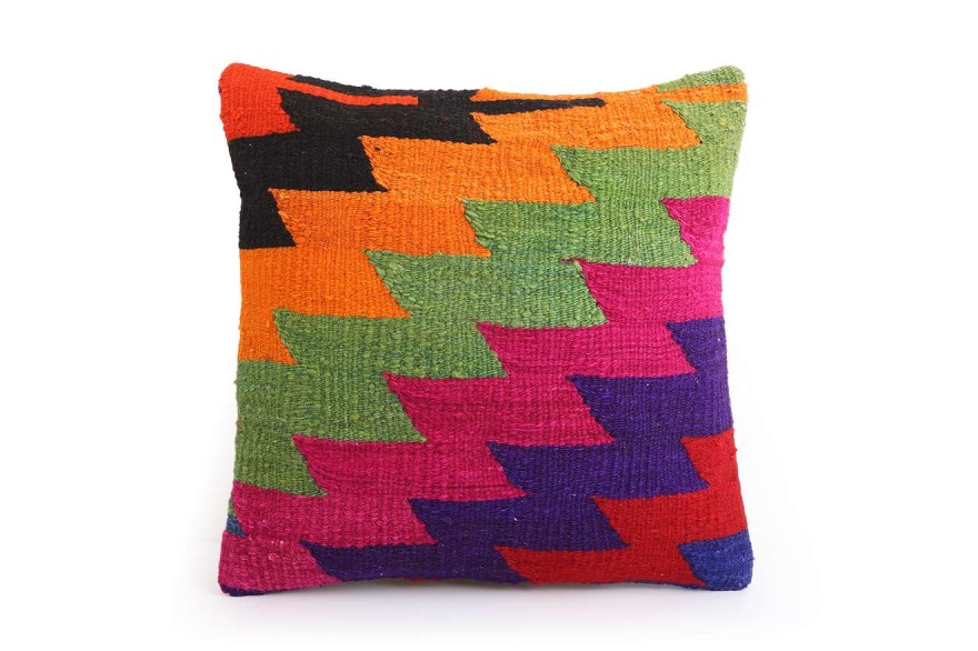 Colorful Ethnic Anatolian Square Killim Pillow 495-46