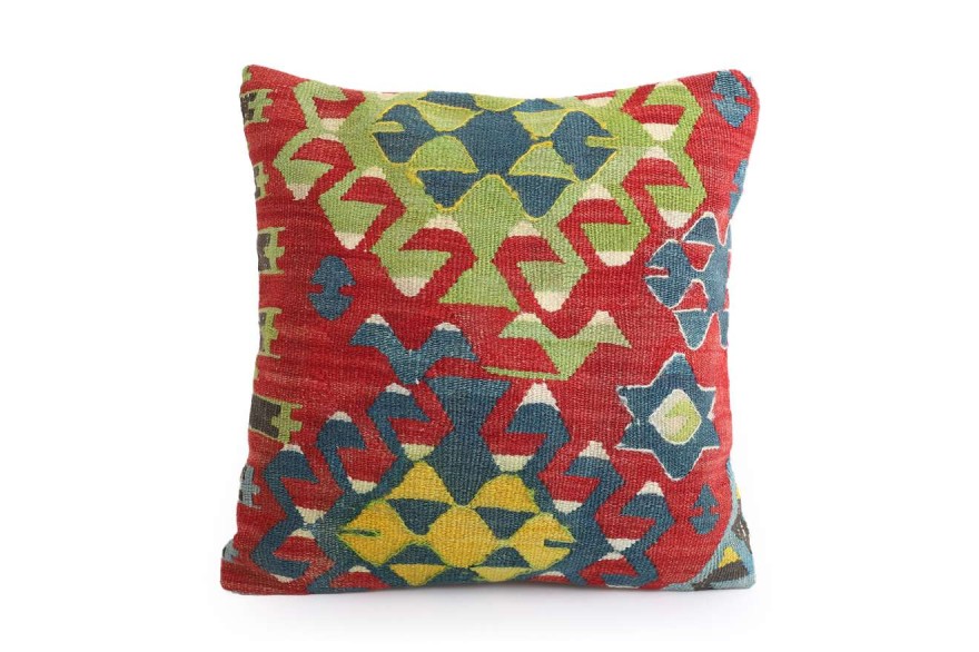 Colorful Ethnic Anatolian Square Killim Pillow 495-48