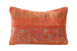 Orange Ethnic Anatolian Rectangle Vintage Pillow 509-36