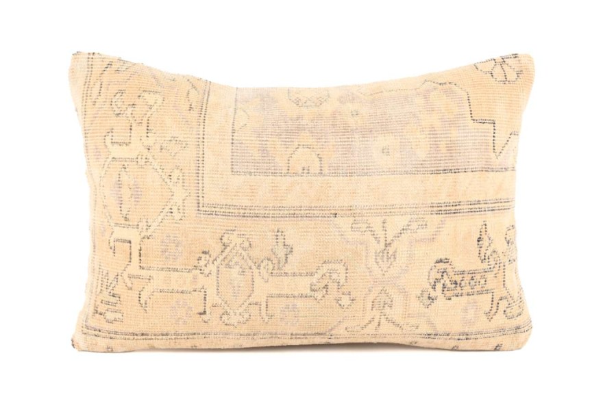 Cream Ethnic Anatolian Rectangle Vintage Pillow 509-39