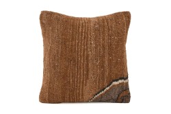Light Brown Ethnic Anatolian Square Vintage Pillow 485-14