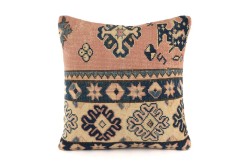 Colorful Ethnic Anatolian Square Killim Pillow 485-5