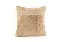 Beige Ethnic Anatolian Square Vintage Pillow 515-11
