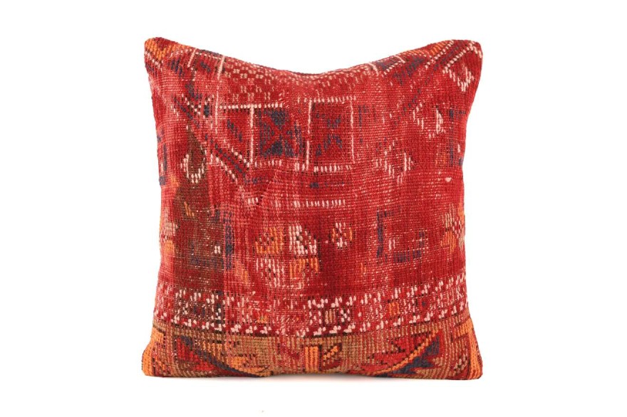 Red Ethnic Anatolian Square Vintage Pillow 515-32