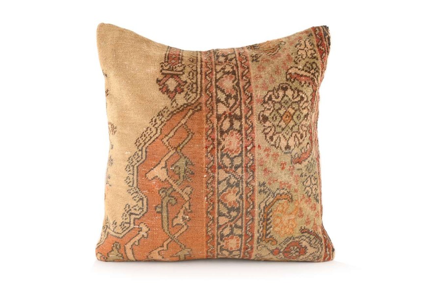 Terra-Cotta, Beige  Ethnic Anatolian Square Vintage Pillow 521-4
