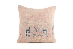Powder Pink Ethnic Anatolian Square Vintage Pillow 483-2
