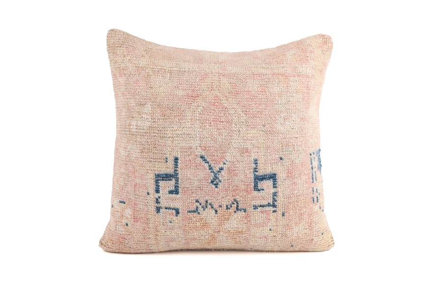 Powder Pink Ethnic Anatolian Square Vintage Pillow 483-2